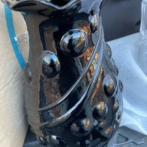 Elegant Black Ceramic Vase